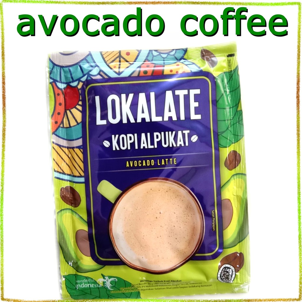 

10x [sepuluh biji] kopi LOKALATE avocado coffee KOPI ALPUKAT late 15g