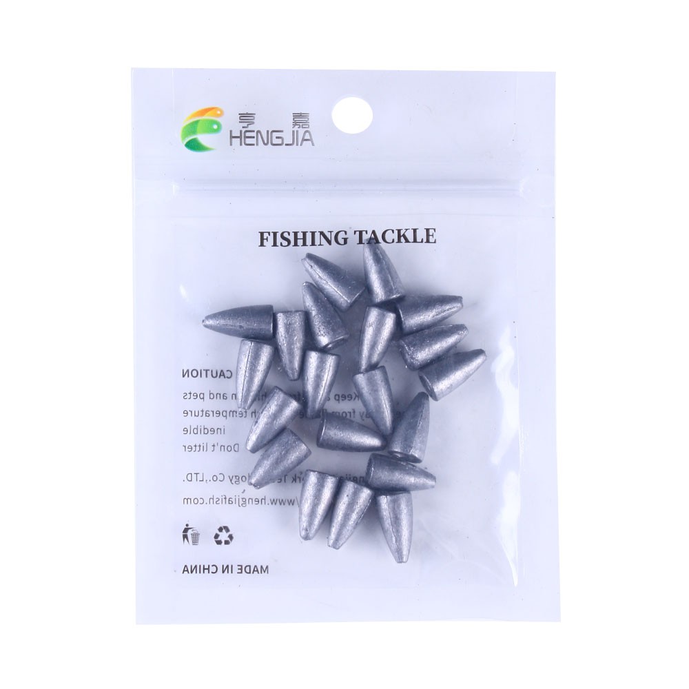 Hengjia Memimpin Memancing Pemberat Pemberat Memancing Peluru Berbentuk Casting Sinker Berat 1.75G 3.5G 5G 7G 10G 14G 21G