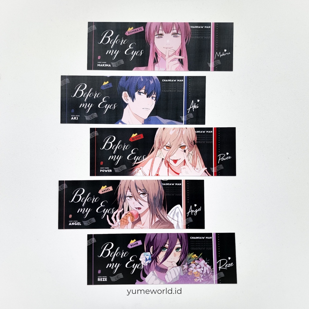 Jual [READY STOCK] Chainsaw Man Holo Ticket Double Sided Shopee Indonesia