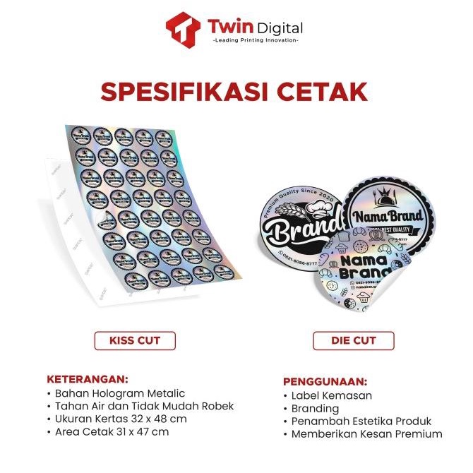 

Cetak Stiker Label Hologram Custom A3 Free Cutting Stiker Hologram A3 twindig11 Juara