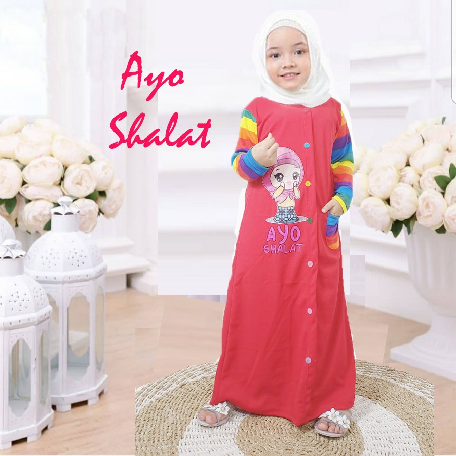 AYO SHALAT GAMIS ANAK PEREMPUAN SOLEH CANTIK usia 0-13 tahun GL FASHION