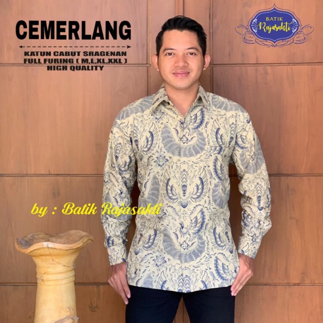 Batik CEMERLANG Full Furing Katun Halus Cabut Sragenan Ori Solo Size M-XXL Termurah