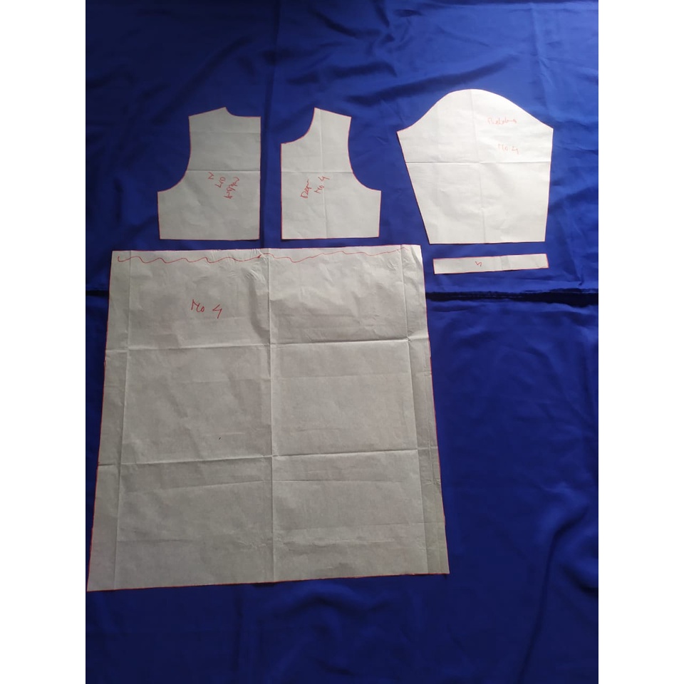 Pola Instan Gamis Anak Kerut Pinggang