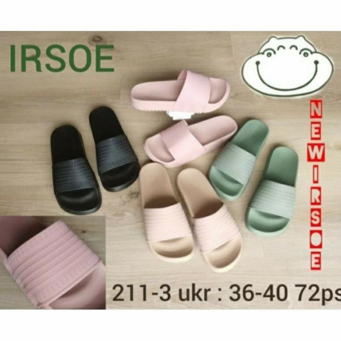 Murah Irsoe 211-3 Ukuran (36-40)/Sandal Karet Kokop Wanita Dewasa - Hijau Abri, 36 Bagus