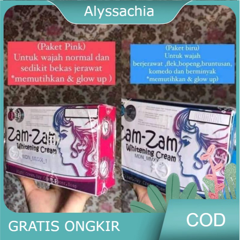 CREAM ZAMZAM ORIGINAL 100% BISA COD AMPUH MEMUTIHKAN KULIT OBAT JERAWAT CREAM NRL GLOWING FLEK ACNE