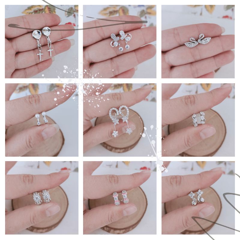 WAJIB TANYA STOK Realpic Anting Giwang Emas Putih Asli Kadar 750