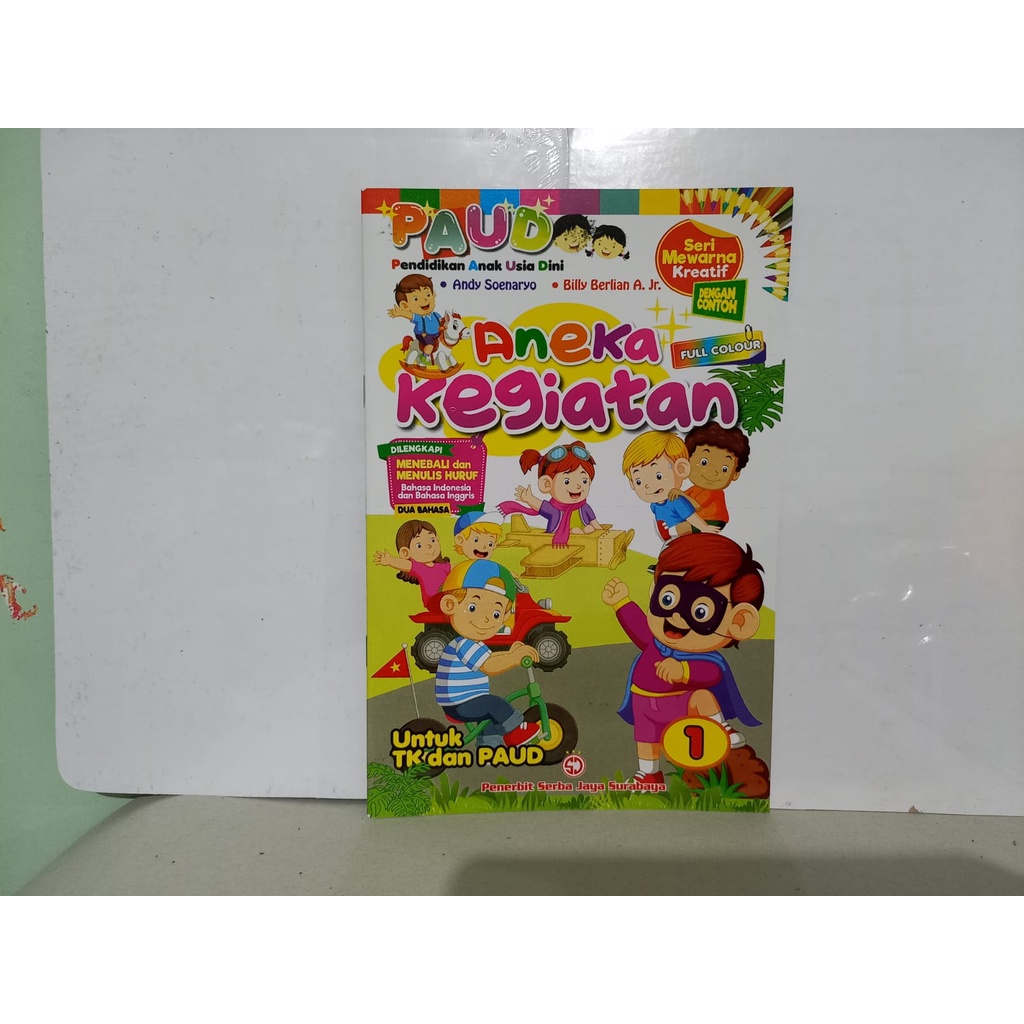 Buku Mewarnai Anak Paud Mewarna Kreatif Aneka Kegiatan Menebali dan Menulis Huruf (HVS FULL COLOR)