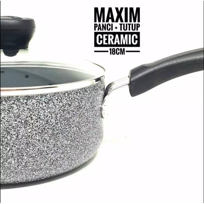 MAXIM NEOSTONE Sauce Pan Anti Lengket Marble Ceramic 18 cm - Sauce Pan 18 cm