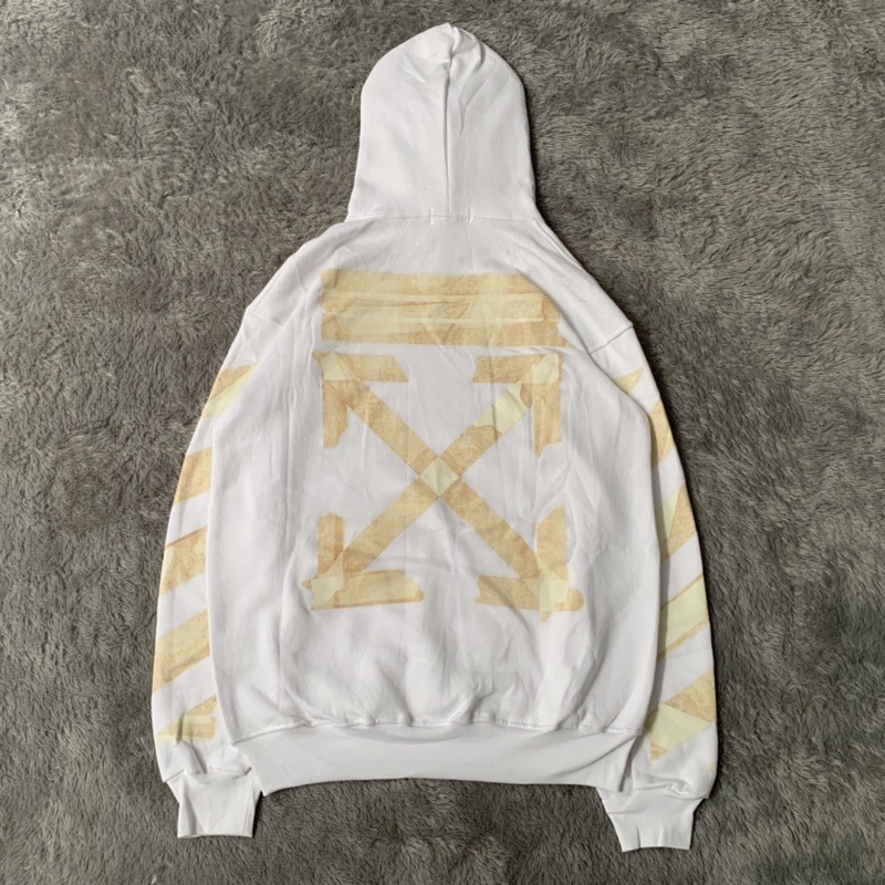 Sweater Hoodie Off White Tape White Fulltag &amp; Lebel