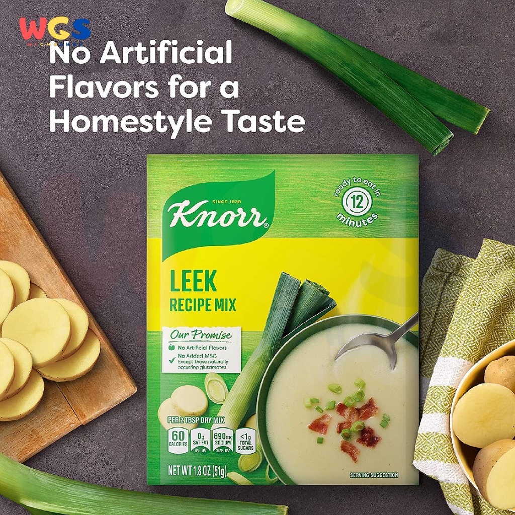 Knorr Leek Recipe Mix Bold Flavor Classically Delicate Taste 1.8oz 51g