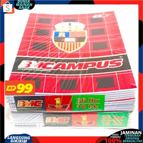 ( PROMO 99 ) BUKU TULIS BM CAMPUS 36 LEMBAR UKURAN BOXY 1PCS TERMURAH