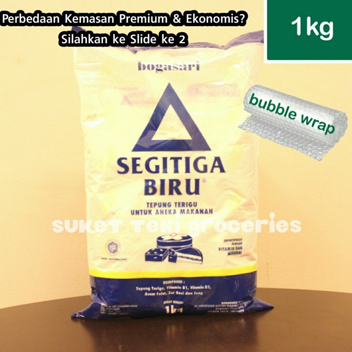 

gtg2011bb Terigu Segitiga Biru 1Kg Ekonomis Protein Sedang Non Repack Satuan Da01D100