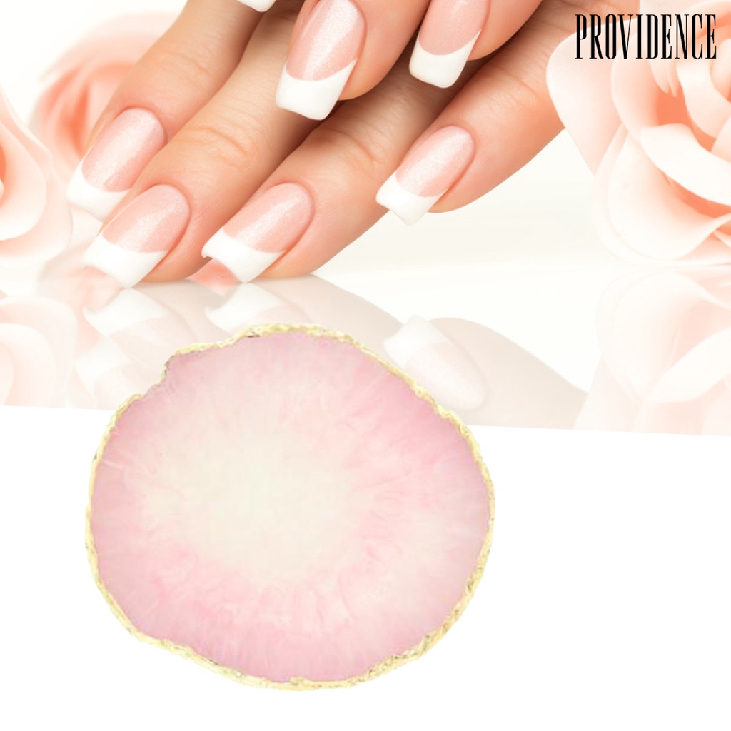 Providence Creative Golden Edge Resin Nail Color Palette Mixing Drawing Paint Manicure Display Holder for DIY