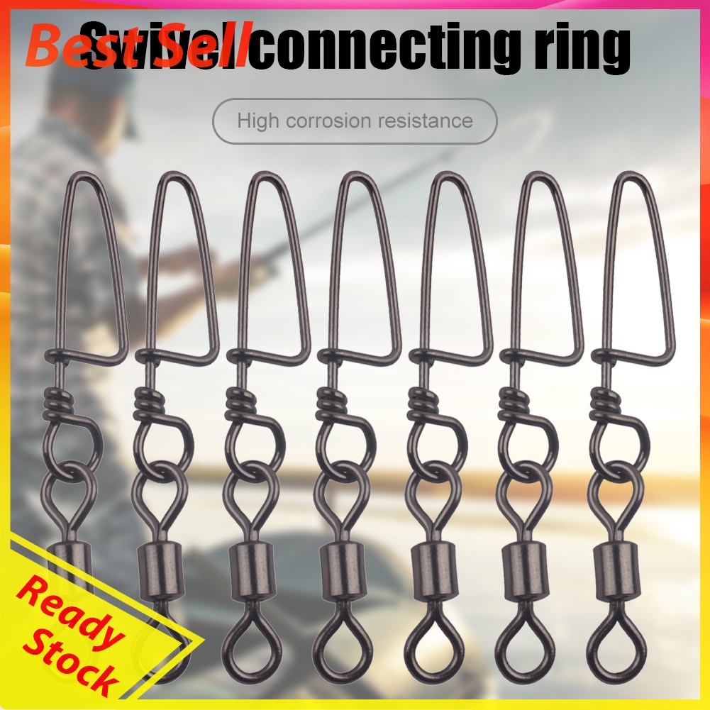 20pcs Stainless Steel Fishing Swivels Snap Ball Bearing Fishing Connector