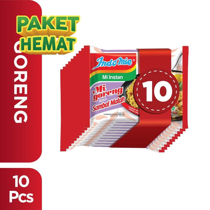 PROMO 10 PCS - INDOMIE GORENG SAMBAL MATAH TERMURAH