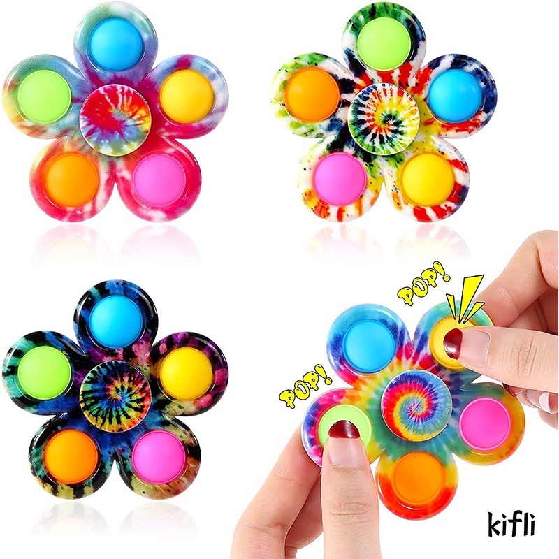 Warna-warni,Fidget Spinner,Dorong Pop Ini Gelisah Berputar Jari Stres Relief Mainan Anak-anak Dewasa