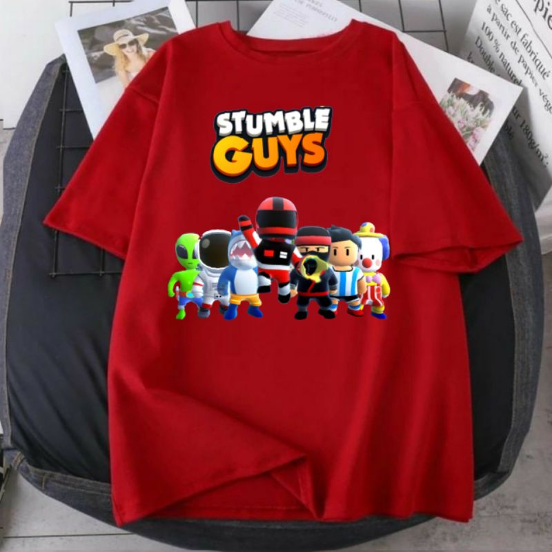 baju kaos anak stumble guys bahan premium free nama