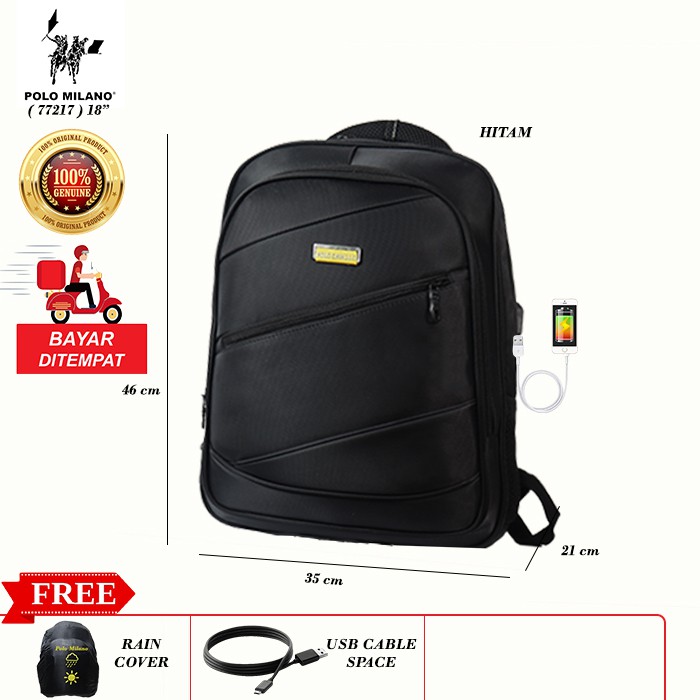 TAS RANSEL SEKOLAH PRIA POLO CAVALLO  77217 Tas Pria TAS RANSEL IMPORT RANSEL 18Inch RANSEL MURAH