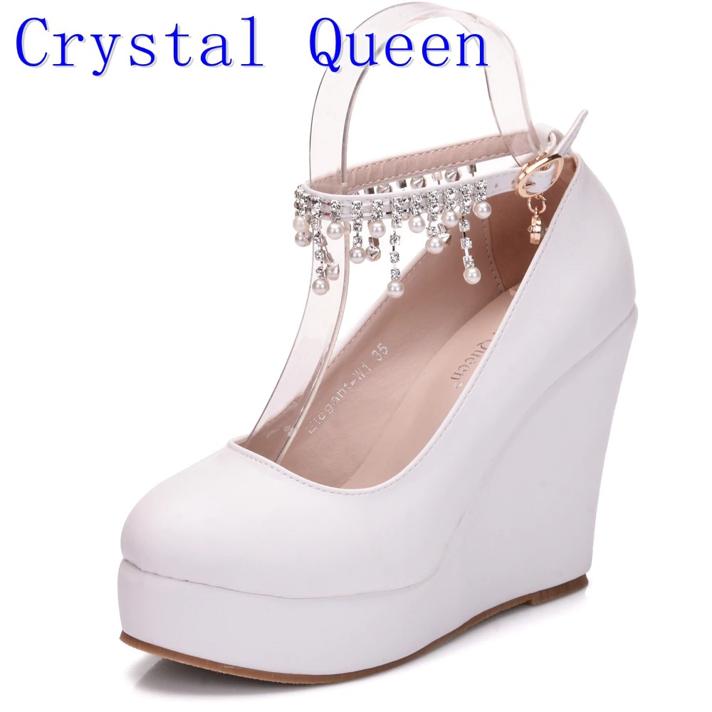 crystal platform heels