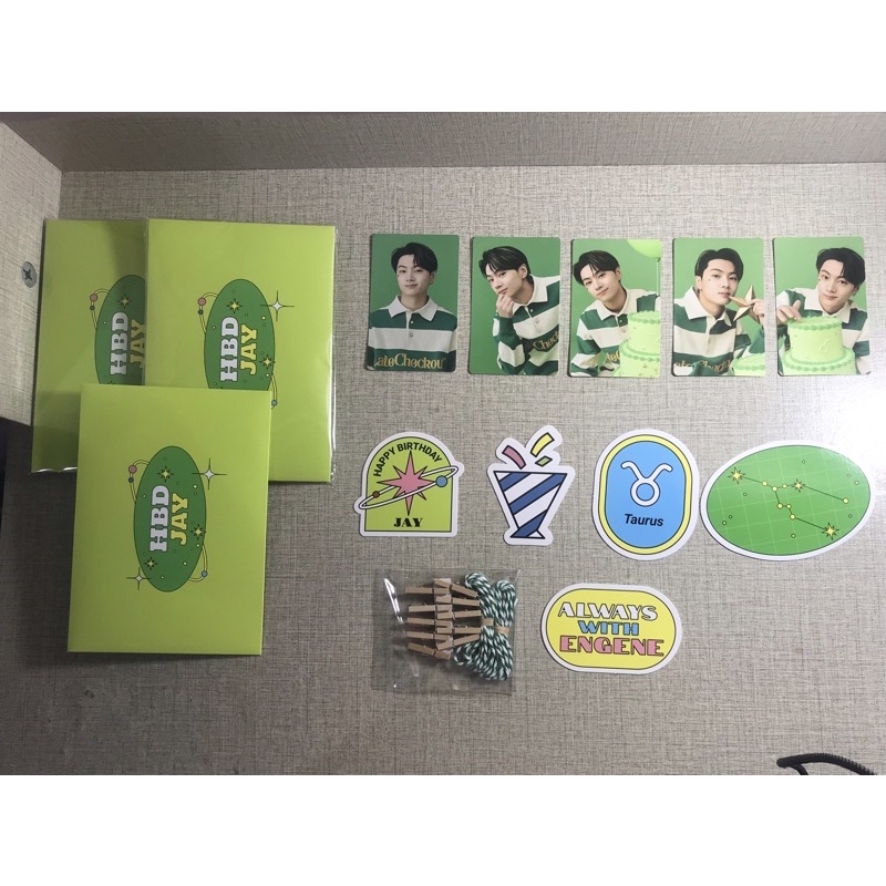 ENHYPEN JAY Birthday Merch - DIY PHOTOCARD GARLAND + BRACELET open po fullset
