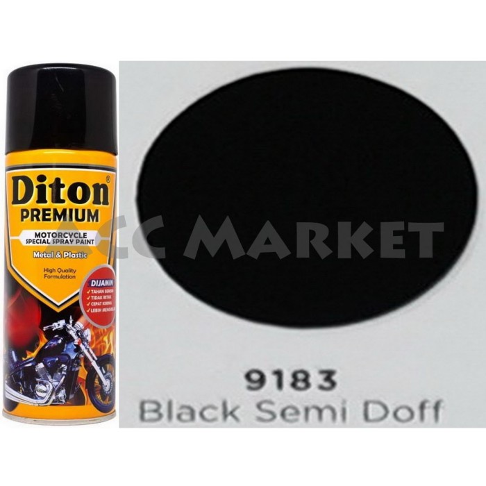 Pilox Diton Premium Pilok Pylox Hitam Black Semi Doff 9183