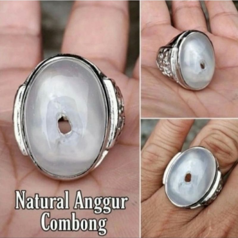 cincin batu anggur combong natural