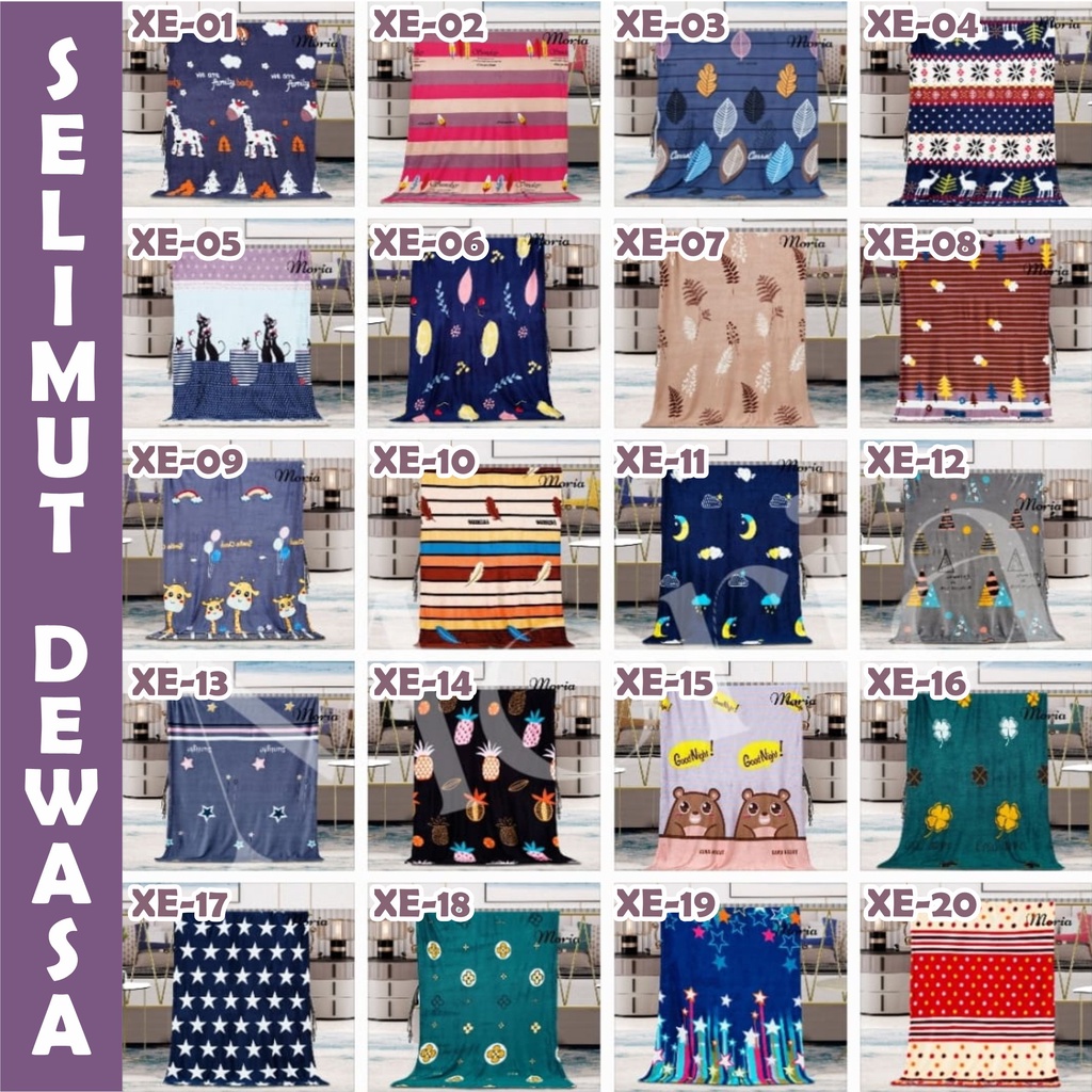 Selimut Bulu Halus Lembut Motif Dewasa Impor Murah