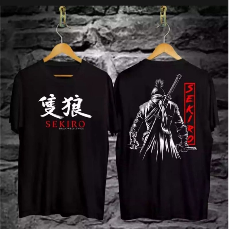 Baju kaos distrojepang sekiro samurai pria dan wanita lengan pendek bahan katun adem