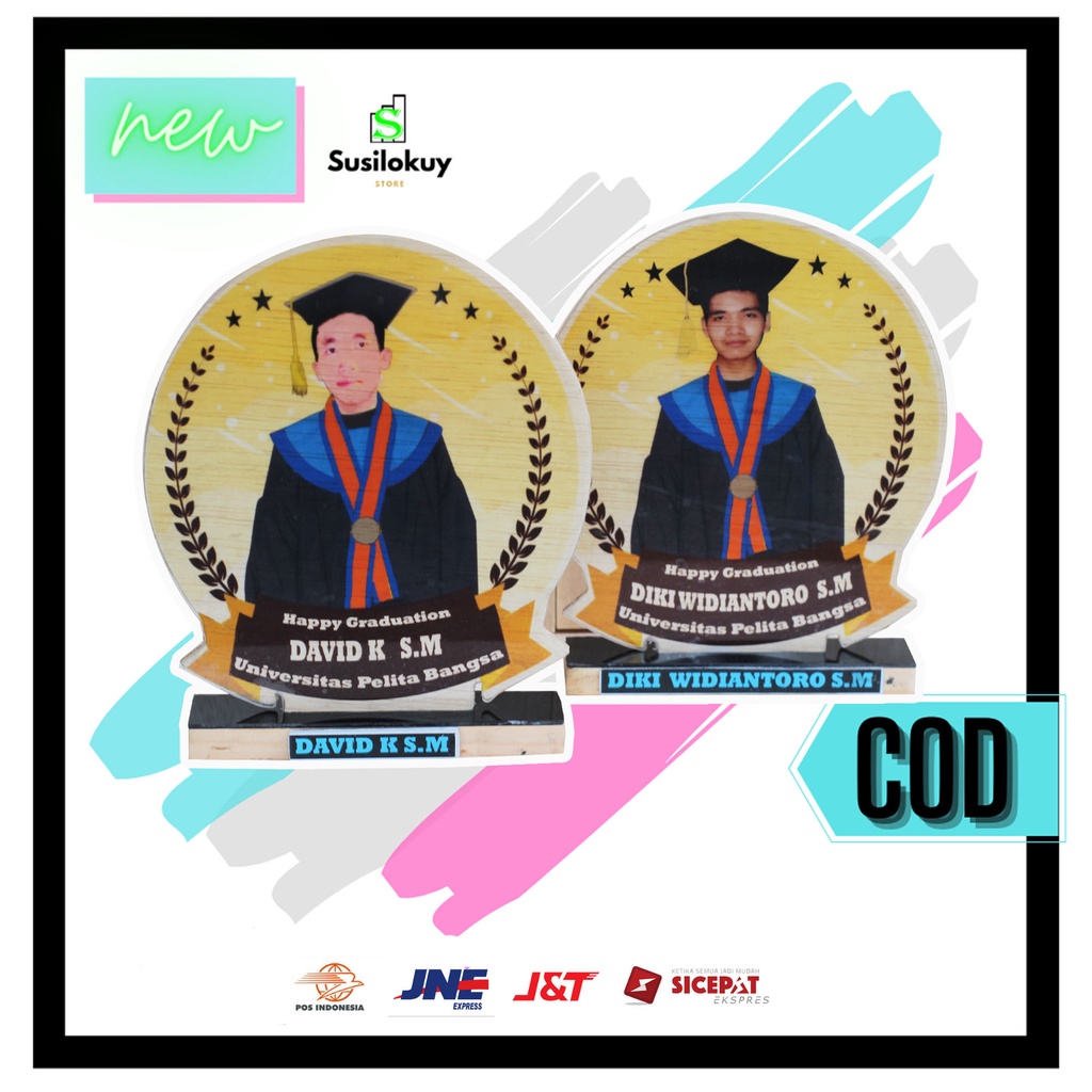 Papan nama letterboard letter board ucapan selamat hadiah plakat kenang kenangan wisuda akrilik back