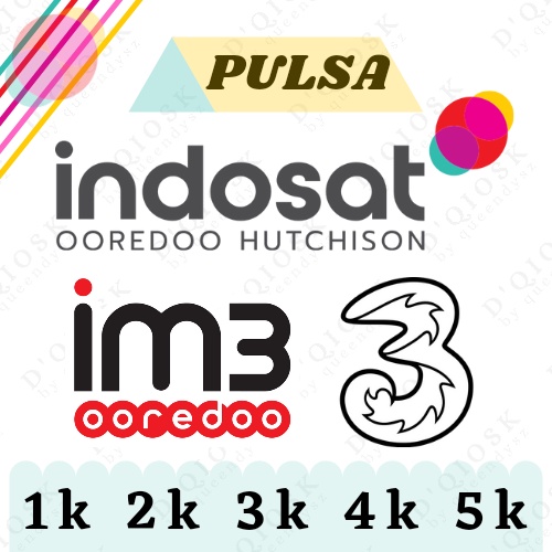 Pulsa iM3 Ooredoo & TRI [MURAH] 1000 2000 3000 4000 5000