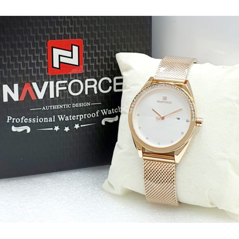 Jam Tangan Wanita Naviforce Original 5015 Tahan Air Garansi 1 Tahun Gratis Ongkir COD