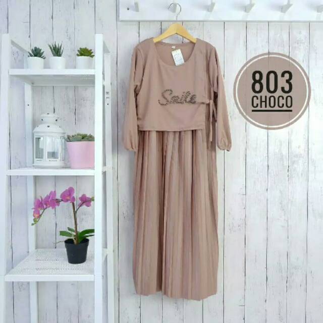 maxy dress plisket gamis plisket anak