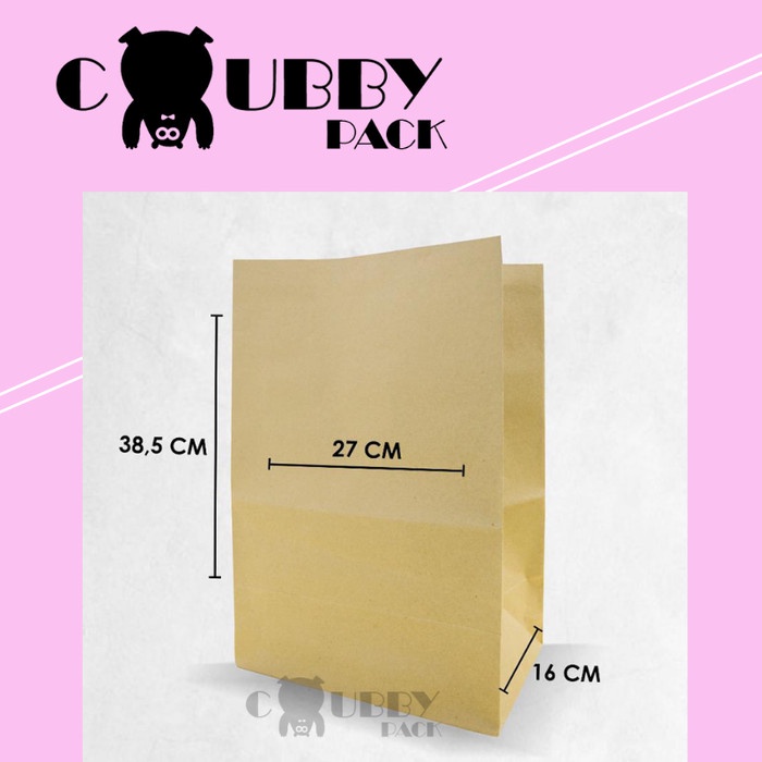 

✨ BISA COD ✨ Grocery Bag 27x16 x38.5 cm - SOS Paper Bag / Kantong Belanja Kertas