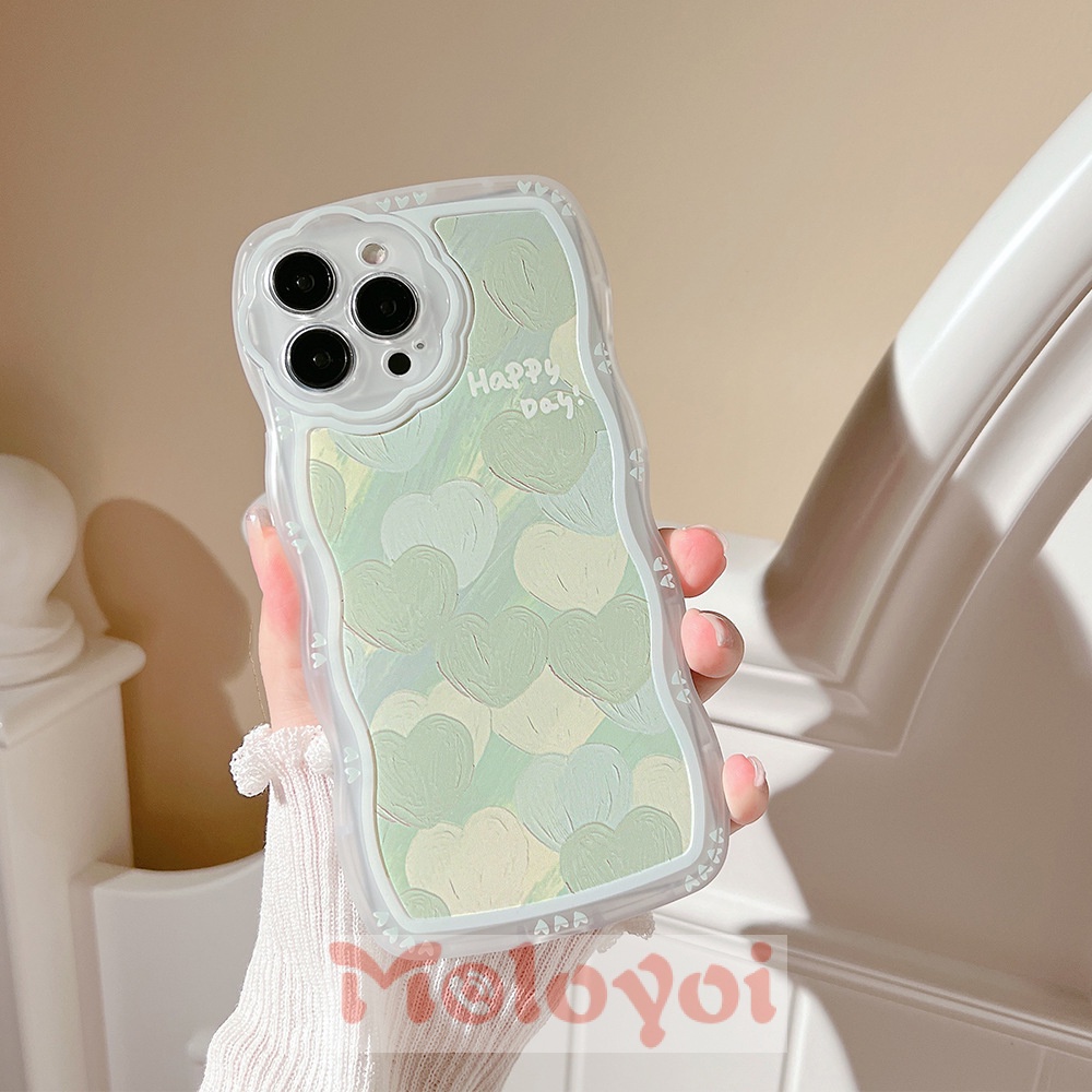 Soft Case Motif Lukisan Bunga Dan Hati Untuk IPhone 6 6s 7 8 Plus 13 12 11 Pro MAX XR SE 2020 X XS MAX