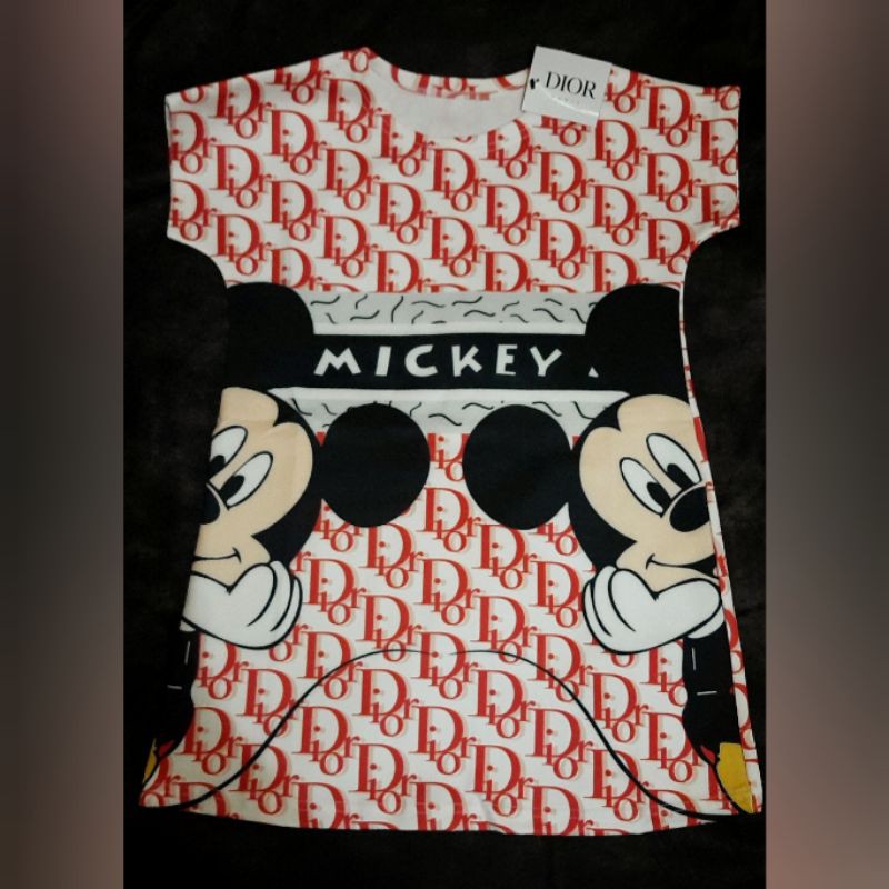 KingCello Collection Dress anak scuba Mickey Dior fullprint