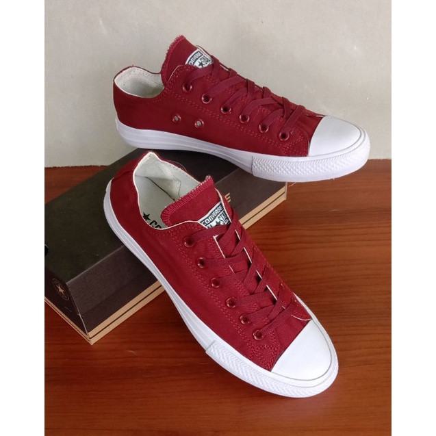 (free box converse)sepatu converse all star ct chuck taylor maroon all star ct merah maroon