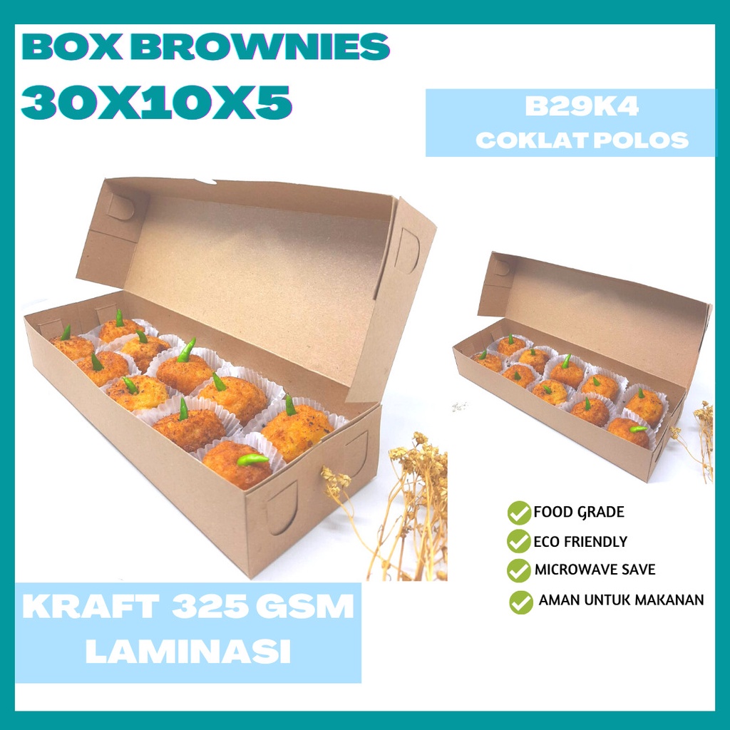 Dus Brownies Kue Dus Brownies 30x10 (B29K4-30X10X5 Cm)