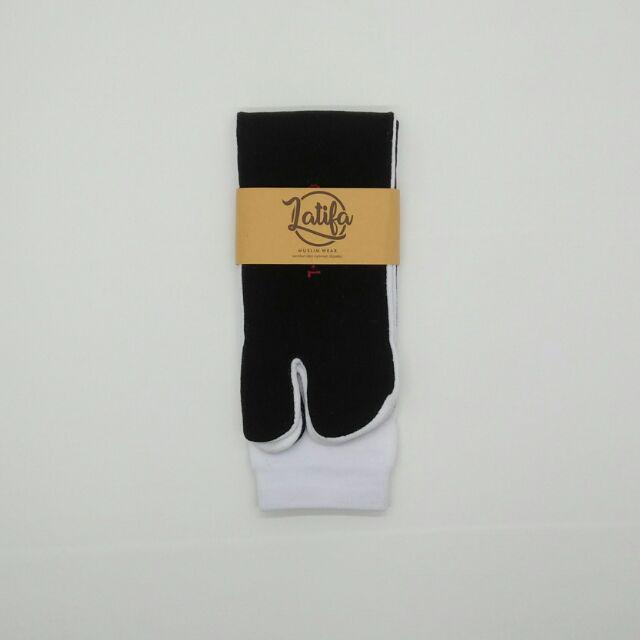 Kaos Kaki Jempol Polos Nilon Telapak Hitam Dewasa [ 1 LUSIN ]-Putih