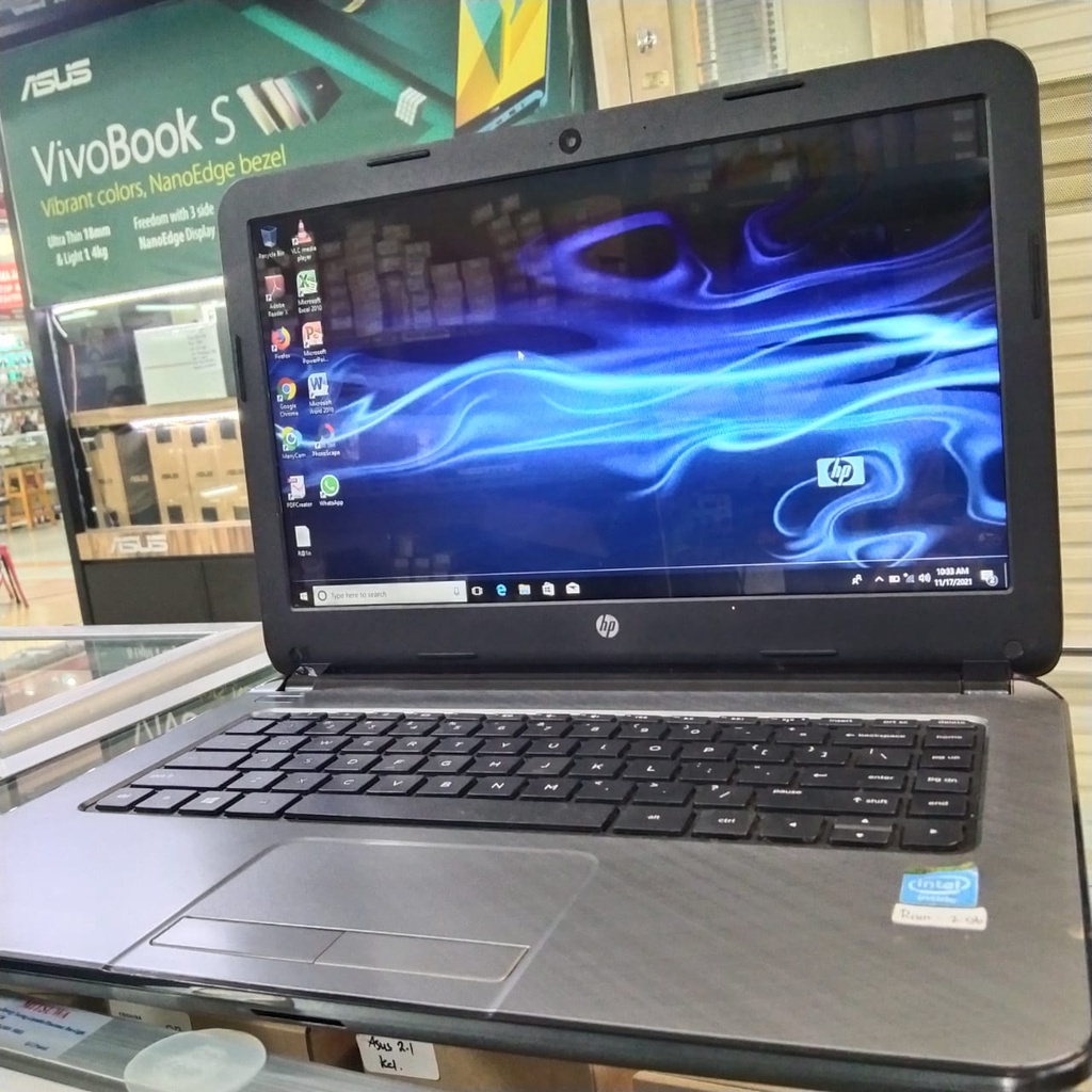 Laptop Leptop Second bekas HP PAVILION  14  RAM 500 GB RAM 2GB SLIM murah bagus sekolah online kuliah dan kantoran