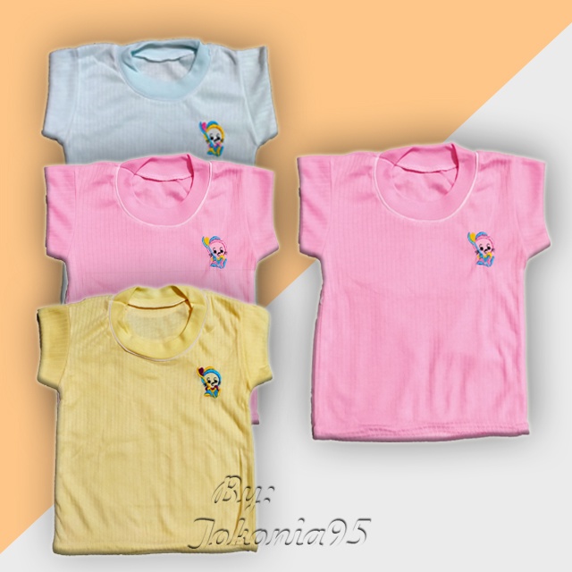 Kaos Oblong Salur Polos Anak Unisex