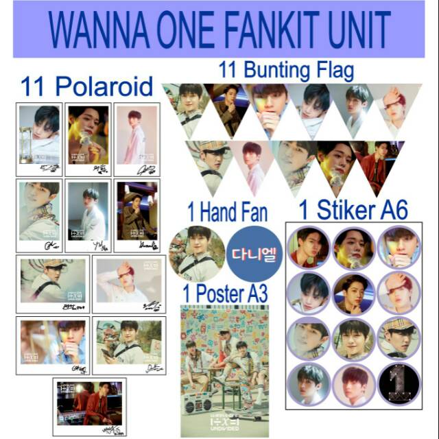 FANKIT WANNA ONE/POLAROID WANNA ONE/FLAG WANNA ONE/STIKER WANNA ONE/POSTER WANNA ONE/KIPAS WANNA ONE