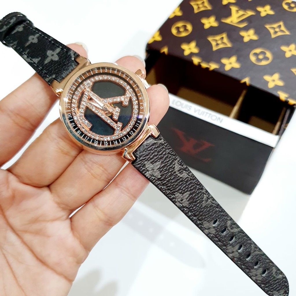 jam tangan wanita fashion LV putar free box