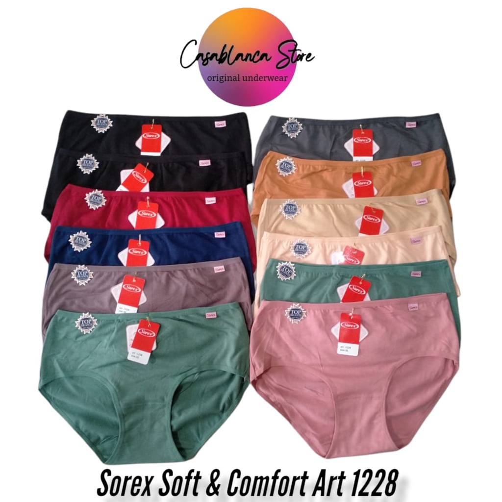 CELANA DALAM WANITA SOREX EDISI SOFT &amp; COMFORT (Art. 1228) BERBAHAN SANGAT HALUS &amp; LEMBUT.