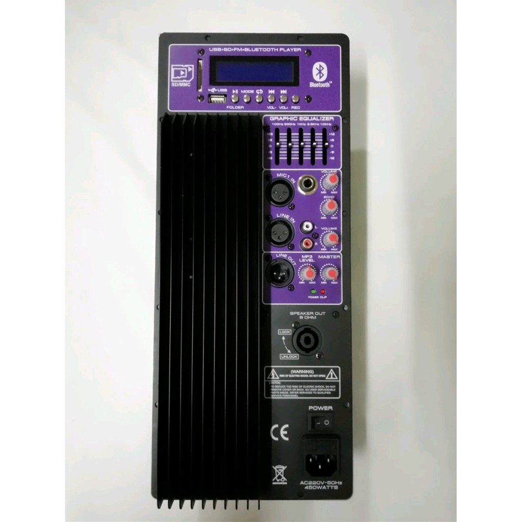 MESIN KIT POWER AKTIF EQUALIZER USB BLUETOOTH 12INC 15INC ORIGINAL 16x40cm