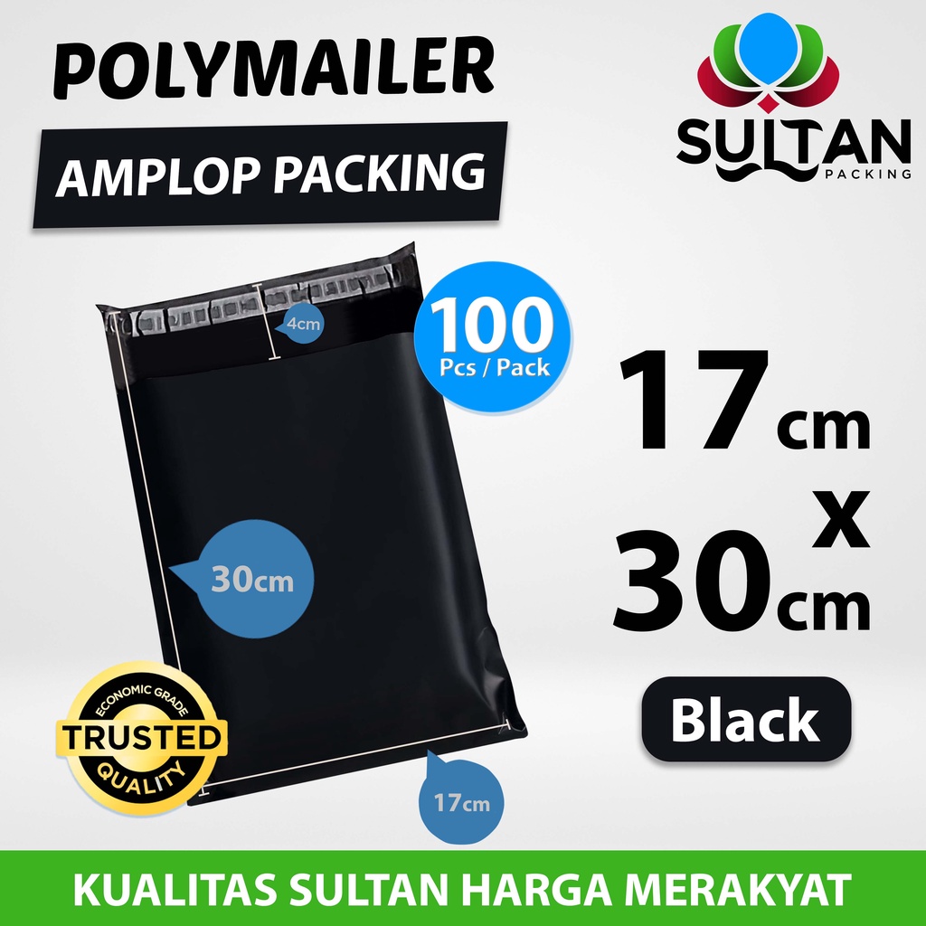 

Polymailer Pack Black 17cm x 30cm Termurah Amplop Plastik Packing Olshop Ekonomis