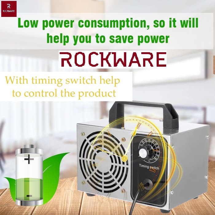 ROCKWARE Ozone Generator 24G Air Filter Purifier Portable Machine