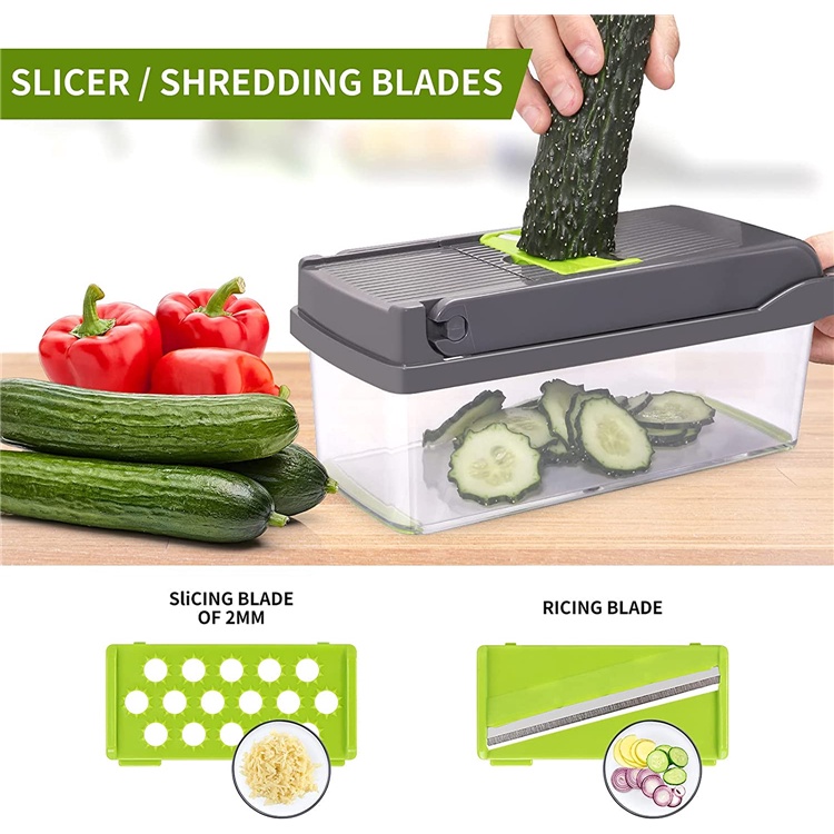 VEGETABLE CHOPPER 11-IN1 alat pemotong dan pemarut buah-sayur multifungsI