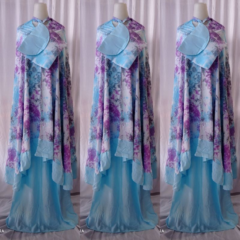 mukena bali rayon tie die/ mukena jumbo rempel khas bali