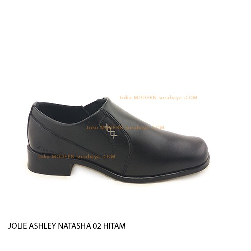 JOLIE ASHLEY NATASHA-02 HITAM sepatu wanita casual slip on