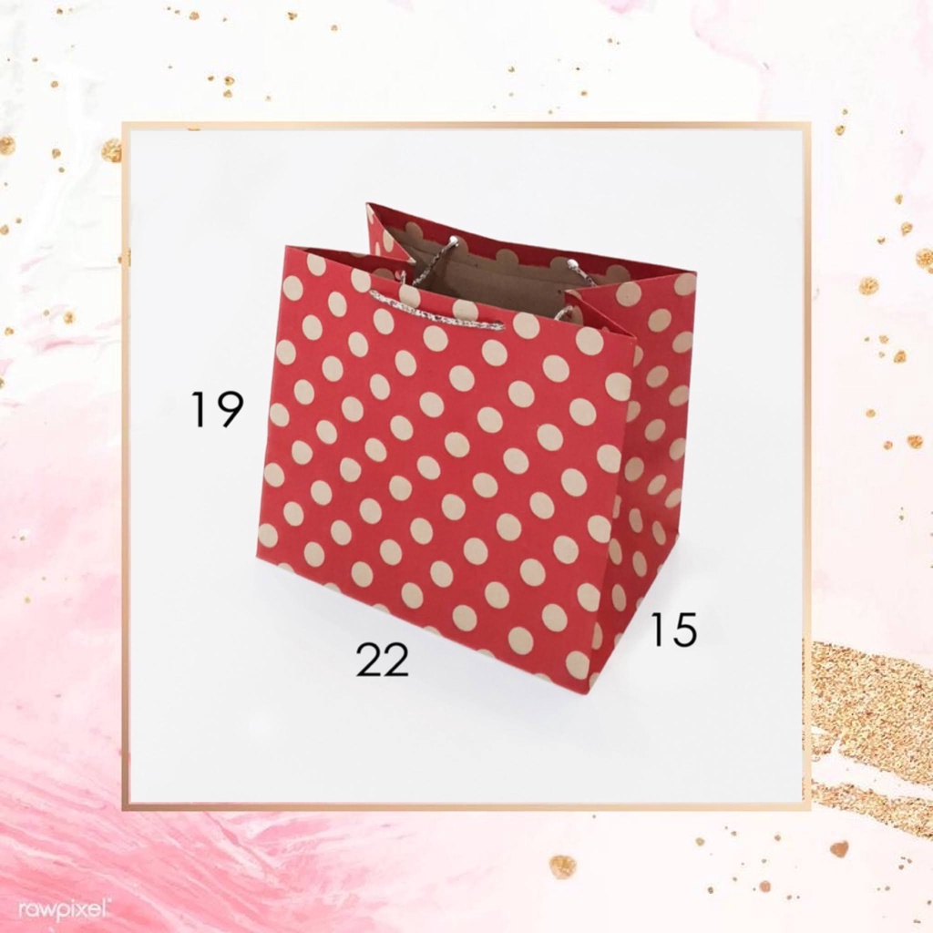 

Paper Bag Pembungkus Kado Kotak Polkadot